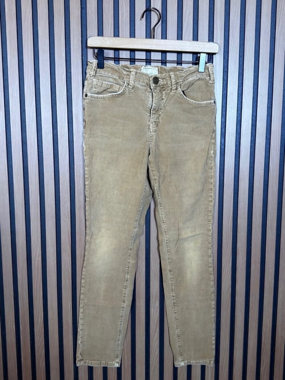 Current / Elliott Pants 25 Womens Beige Corduroy 5 Pocket Ankle